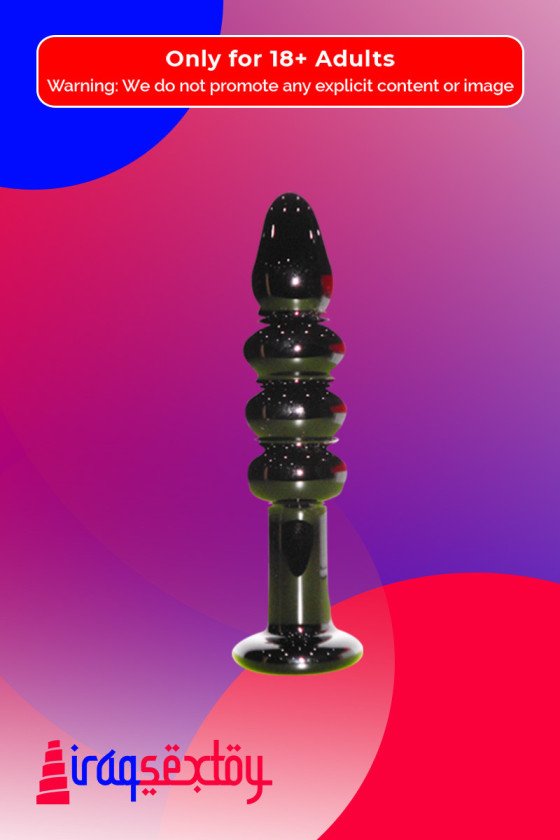 Black Beaded Glass Dildo Sex Toy GD-005