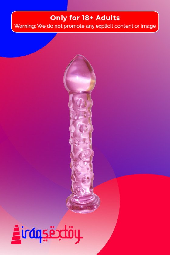 Dotted Purple Glass Dildo GD-006